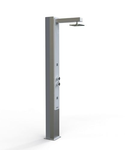 Solar outdoor shower - Iguazu - ASTRALPOOL - acrylic resin / brass / aluminum