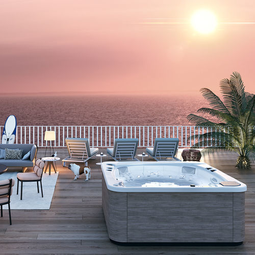 Built-in hot tub - PACIFIC 70 - ASTRALPOOL - above-ground / square / 3-seater