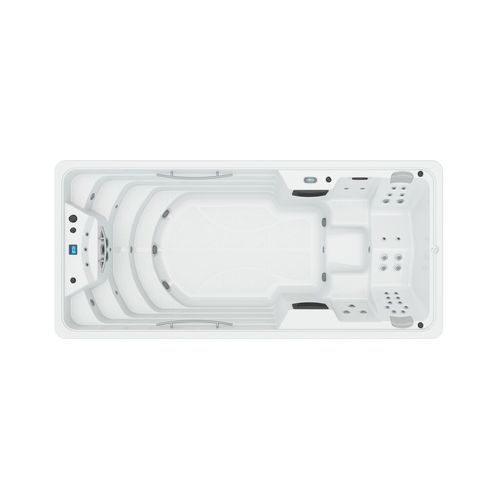 Above-ground swim spa - MEDITERRANEA - ASTRALPOOL - rectangular / 3-seater / steel