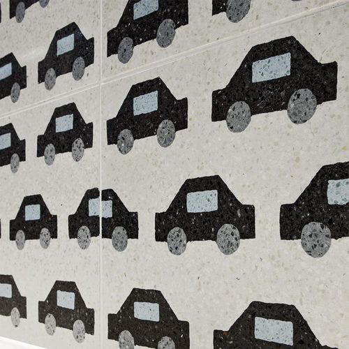 Marble dust tile - WROOM  - MIPA srl - polished / indoor / wall