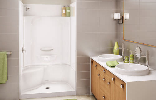Acrylic shower cubicle - KDS 3448 - MAAX bathroom - with hinged door / rectangular