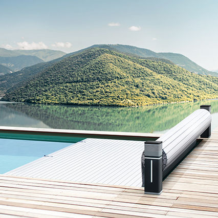 Slatted swimming pool cover - TIXIT  - DEL - automatic / security / solar-powered