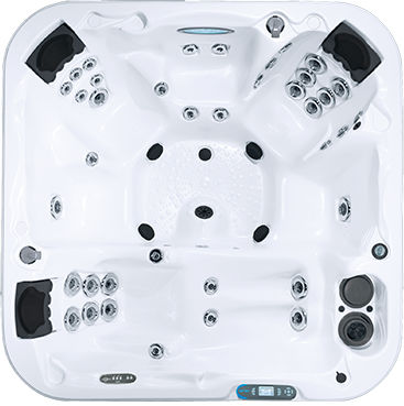 Built-in hot tub - CHAIRMAN - DIMENSION ONE SPAS - square / 6-person / home