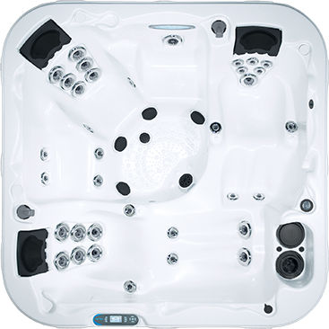 Built-in hot tub - DIPLOMAT - DIMENSION ONE SPAS - square / 5-person / home