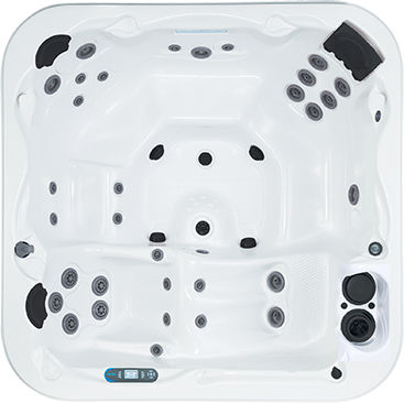 Built-in hot tub - CALIFORNIAN - DIMENSION ONE SPAS - square / 6-person / home