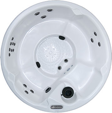 Built-in hot tub - JOURNEY - DIMENSION ONE SPAS - circular / 4-seater / home