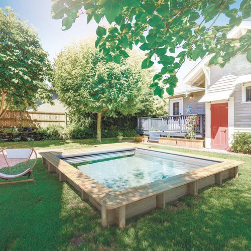 Self-supporting swimming pool - URBAINE - PROCOPI - outdoor / for public space / semi-inground
