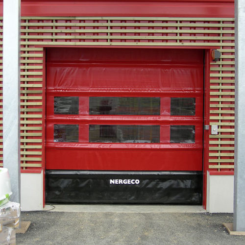 Sectional industrial door - NERGECO - stainless steel / composite / automatic