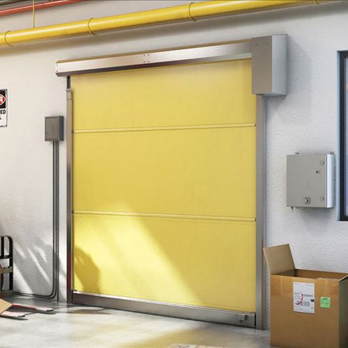 Roll-up industrial door - RR300 - ASSA ABLOY - galvanised steel / stainless steel / PVC