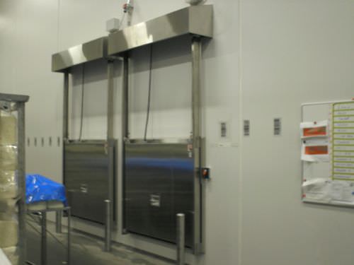 Sash industrial door - MV0601K - DAN-doors - metal / automatic / glazed
