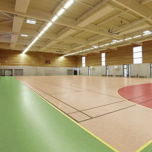 Indoor sports flooring - LUMAFLEX AERO LINOSPORT XF² 2.5 - Tarkett Sports Indoor - polyurethane foam / linoleum / birch