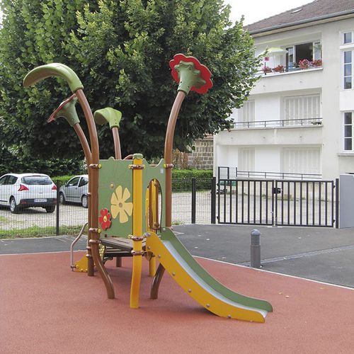 Upright slide - PICCOLO 1 FANTASTIC : JPX-0005 - HUSSON INTERNATIONAL - for playground
