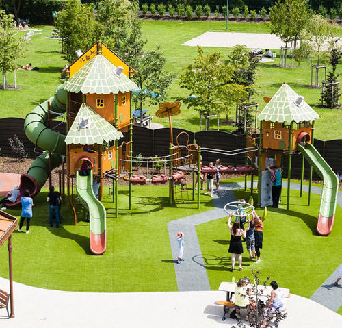 Playground structure - BIG XL TOWER 3 : JGT-0045 - HUSSON INTERNATIONAL - plastic / steel / HPL