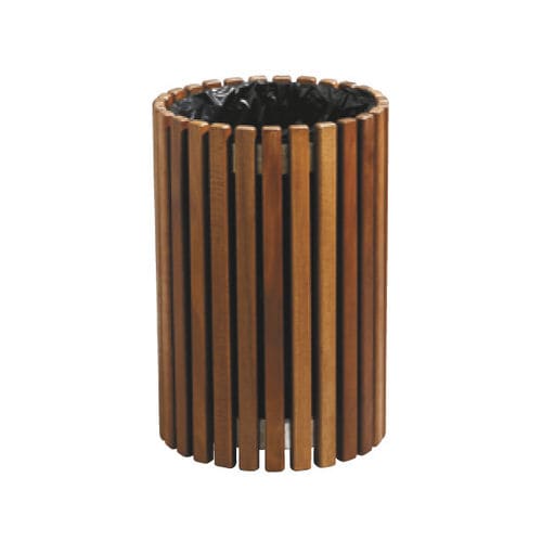 Public trash can - TOWN - HUSSON INTERNATIONAL - wooden / without lid / contemporary