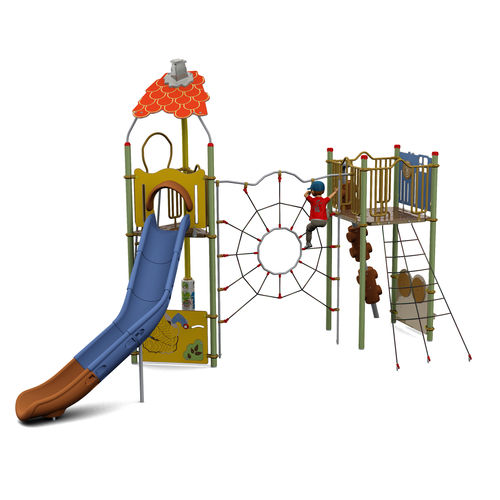Playground structure - CAMELEO 2 CARTOON : JCX-0011  - HUSSON INTERNATIONAL - plastic / steel / HPL