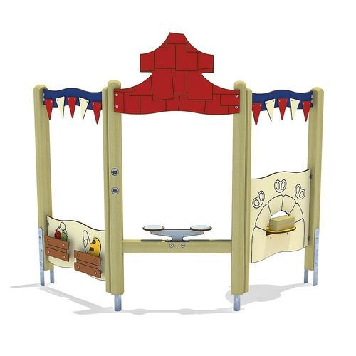 Playground playhouse - MARKET STALL - eibe Produktion + Vertrieb GmbH & Co KG - floor-mounted