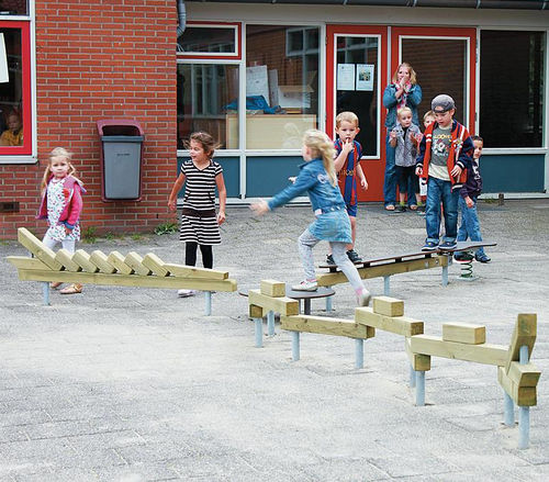 Playground obstacle course - TERRACOMBI MIDI  - eibe Produktion + Vertrieb GmbH & Co KG - platform / walk ramp / seesaw
