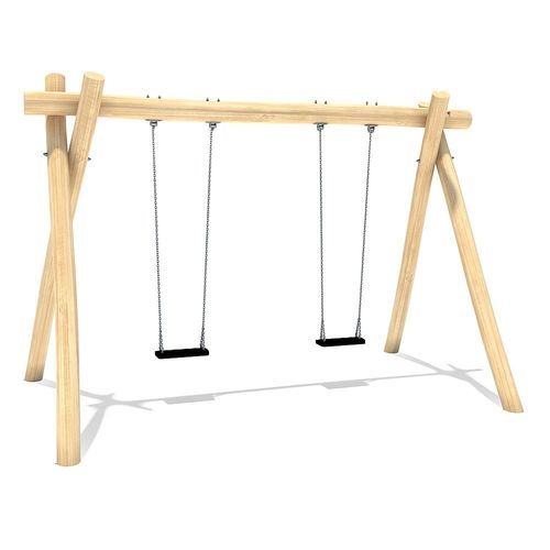 Wooden swing - YANNA  - eibe Produktion + Vertrieb GmbH & Co KG - playground / double
