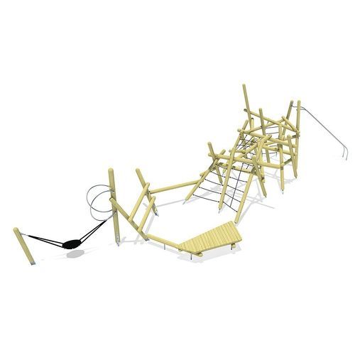 Playground climbing structure - TARO  - eibe Produktion + Vertrieb GmbH & Co KG - wooden / rope
