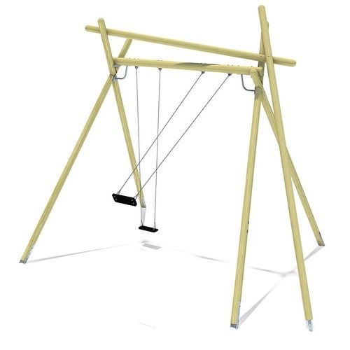 Wooden swing - AKIKO  - eibe Produktion + Vertrieb GmbH & Co KG - double / playground / with straight sit