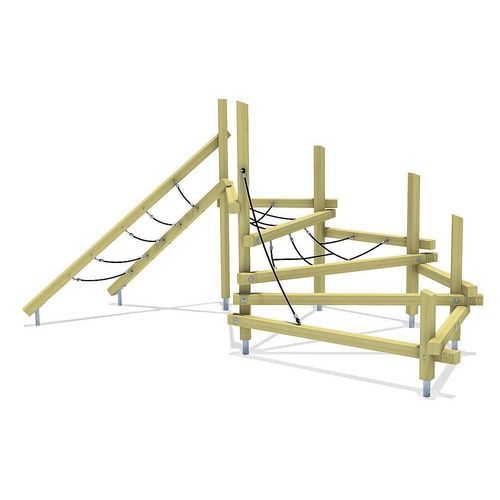 Wooden climbing structure - ANTOFALLA - eibe Produktion + Vertrieb GmbH & Co KG - for playground / for school / rope