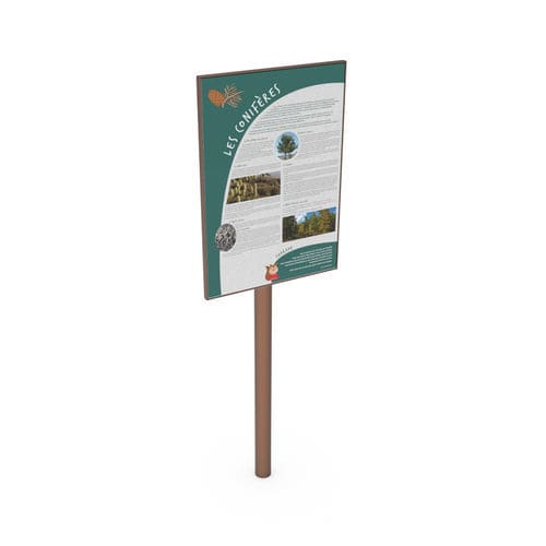Floor-standing display panel - ARTPÈGE - Empreinte signalétique - outdoor / thermo-lacquered steel / enameled lava