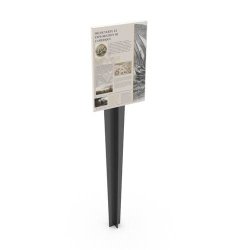 Floor-standing display panel - ARTÉMIS - Empreinte signalétique - for workspace / outdoor / thermo-lacquered steel