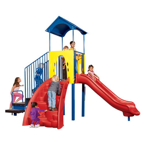 Public play structure - PLAYSIMPLE® : MIGHTY FUN MOUNTAIN - PLAYWORLD - plastic / steel