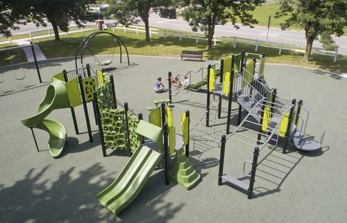 Playground structure - Design 7524 - LANDSCAPE STRUCTURES - powder ...