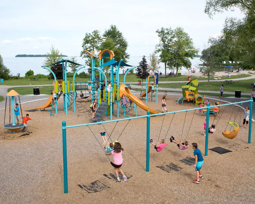 Playground structure - Design 7162 - LANDSCAPE STRUCTURES - powder-coated steel / polyethylene / recycled plastic