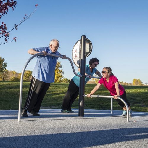 Outdoor fitness bar - HealthBeat® Assisted Row/Push-Up - Design 2275 - LANDSCAPE STRUCTURES - for fitness trails / commercial