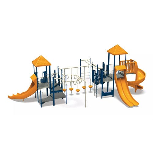 Playground structure - PlaySense - Design 401 - Complete - LANDSCAPE STRUCTURES - powder-coated steel / polyethylene / recycled plastic