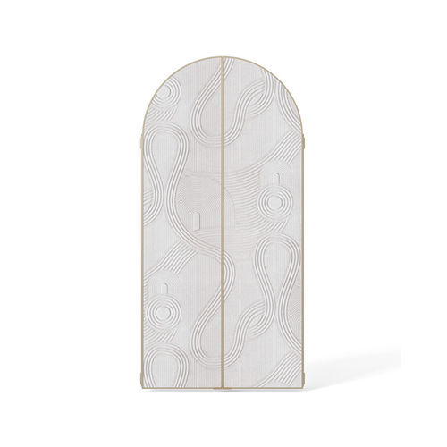 Free-standing mirror - ZEN TRIPTYCH - Devon&Devon - contemporary / wooden / golden