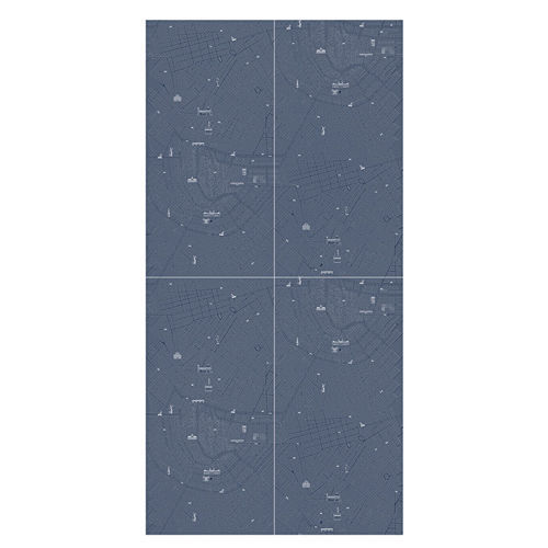 Ceramic decorative panel - SLMWURBANBLU - Devon&Devon - for interior / smooth / blue