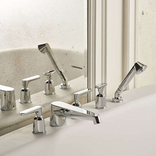 Bathtub mixer tap - TWENTIES  - Devon&Devon - countertop / chromed metal / bathroom