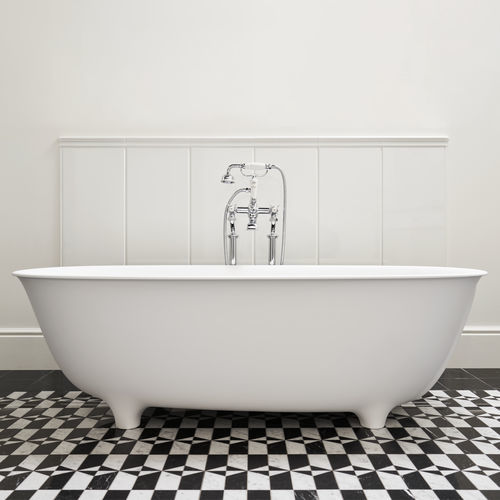 Oval bathtub - DOVEFSG - Devon&Devon - freestanding / for homes / composite
