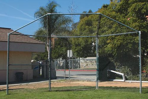Metal multisport goal - BACKSTOP - progressive design playgrounds - fixed / black / field