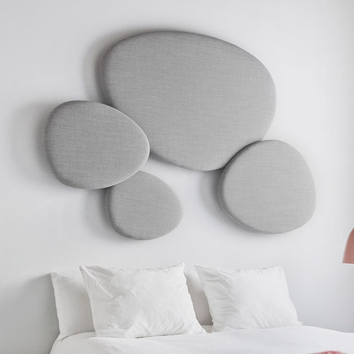 Wall-mounted acoustic panel - SATELLITE - STUA - fabric / gray / white
