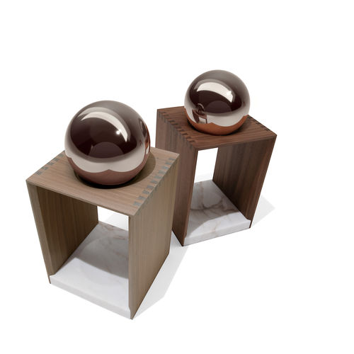 Table lamp - SPAZIOTEMPO - GIORGETTI - glass / walnut / marble