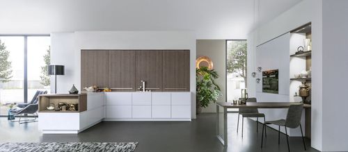 Contemporary kitchen - PUR-FS | TOPOS - LEICHT - ash / wood veneer / handleless