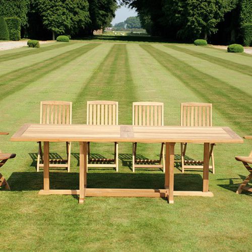 Contemporary table - ARLINGTON    - Tectona - teak / teak base / rectangular