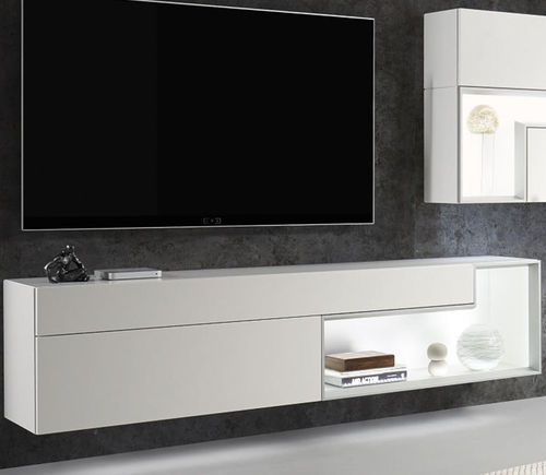 Minimalist design TV cabinet - TETRIM - hülsta - lowboard / with built-in light / with drawers