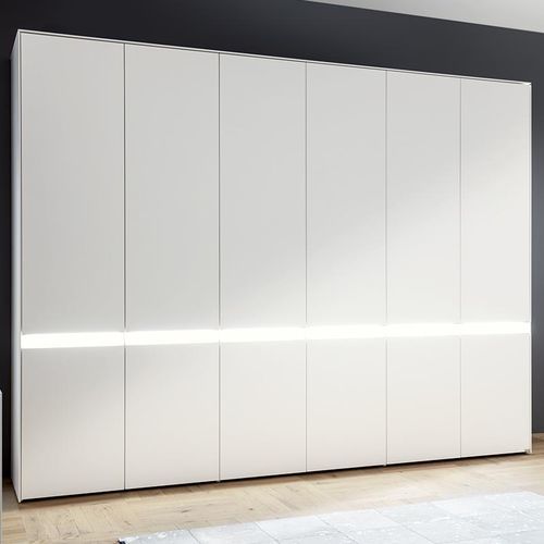 Contemporary wardrobe - PULSO - hülsta - natural oak / lacquered wood / with swing doors