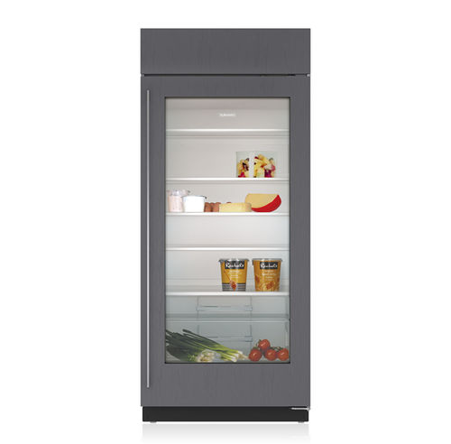 Single door refrigerator - BI-36RG/O - SUB-ZERO - home / built-in / glazed