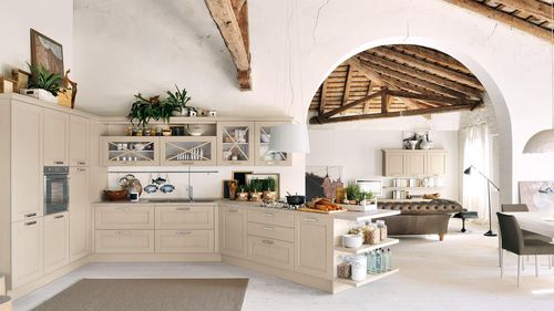 Traditional kitchen - AGNESE - CUCINE LUBE - solid wood / with handle