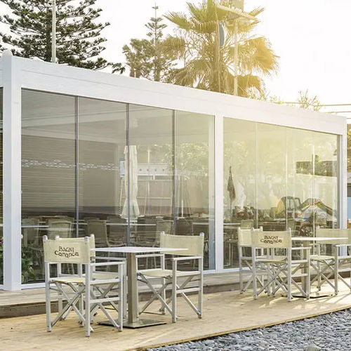 Safety glass panel - BAGNI CARANCA BEACH - Gibus SPA - laminated / transparent / translucent