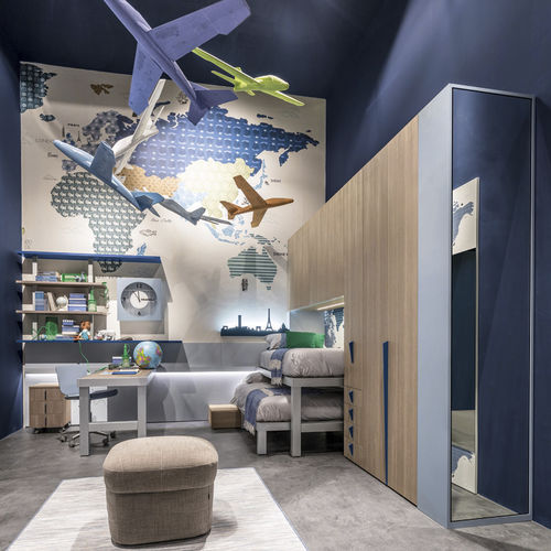 Contemporary wardrobe - 330 - TUMIDEI - anodized aluminum / melamine / with swing doors