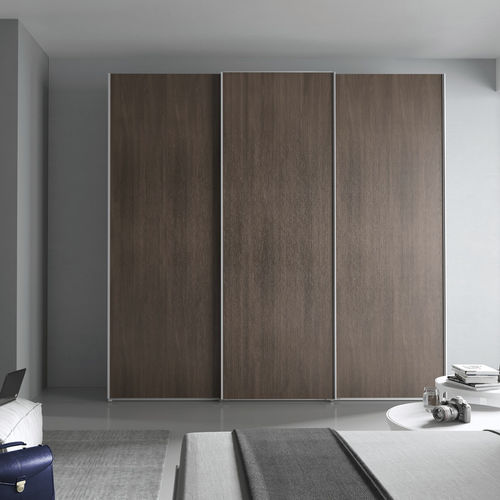Contemporary wardrobe - 387 - TUMIDEI - anodized aluminum / melamine / sliding door