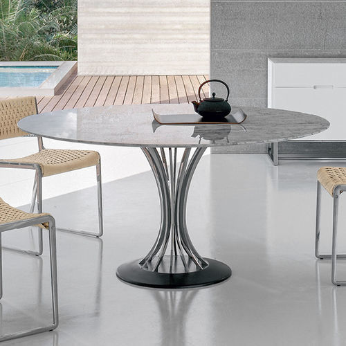 Contemporary table - Radar - ALIVAR - oak / lacquered MDF / ceramic
