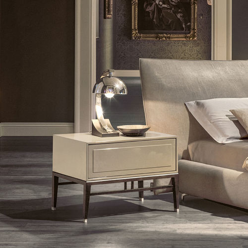 Contemporary bedside table - Oriental  - ALIVAR - lacquered MDF / rosewood / ash base